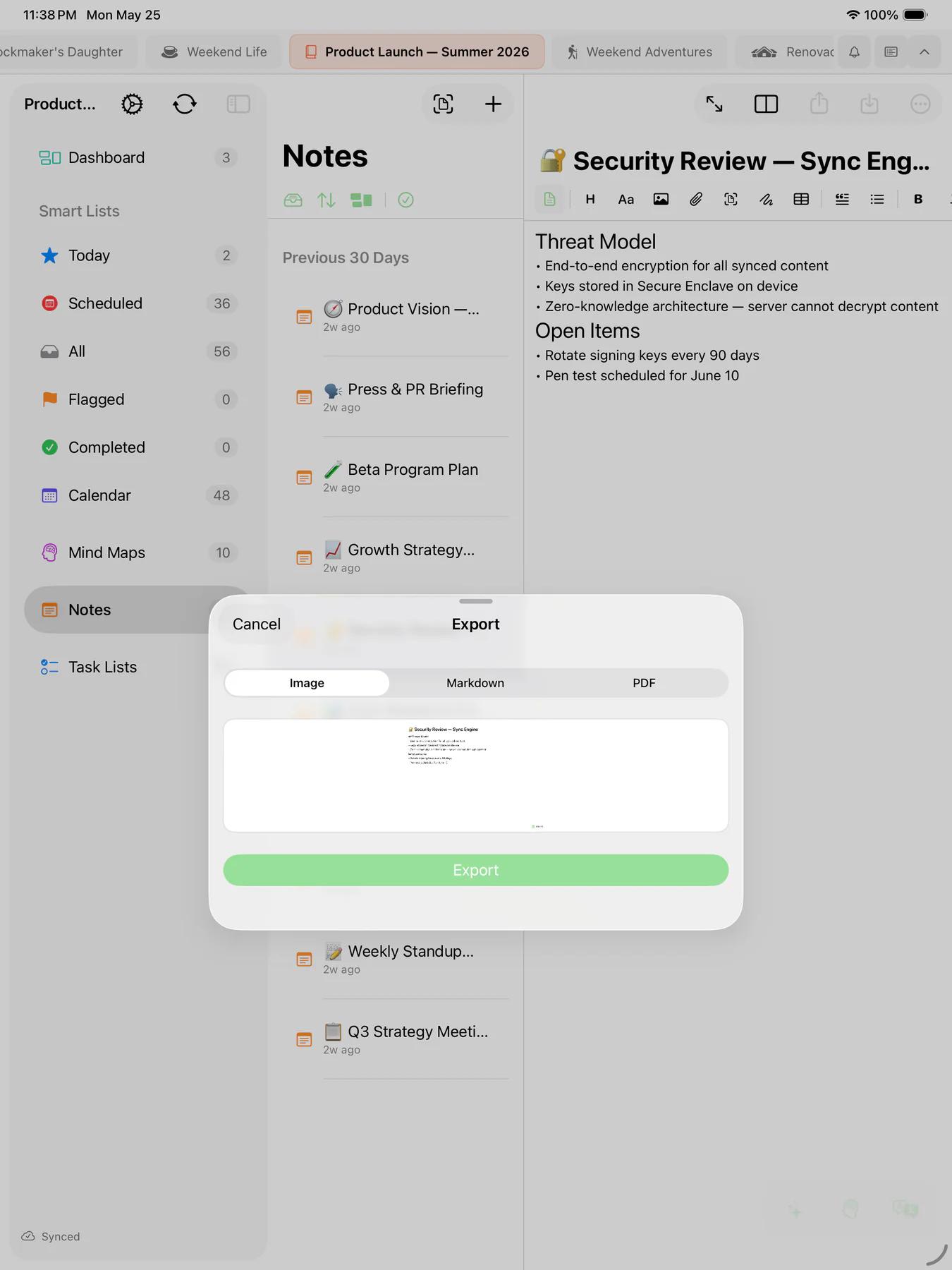 Mintofu PDF export preview with formatted document ready to share