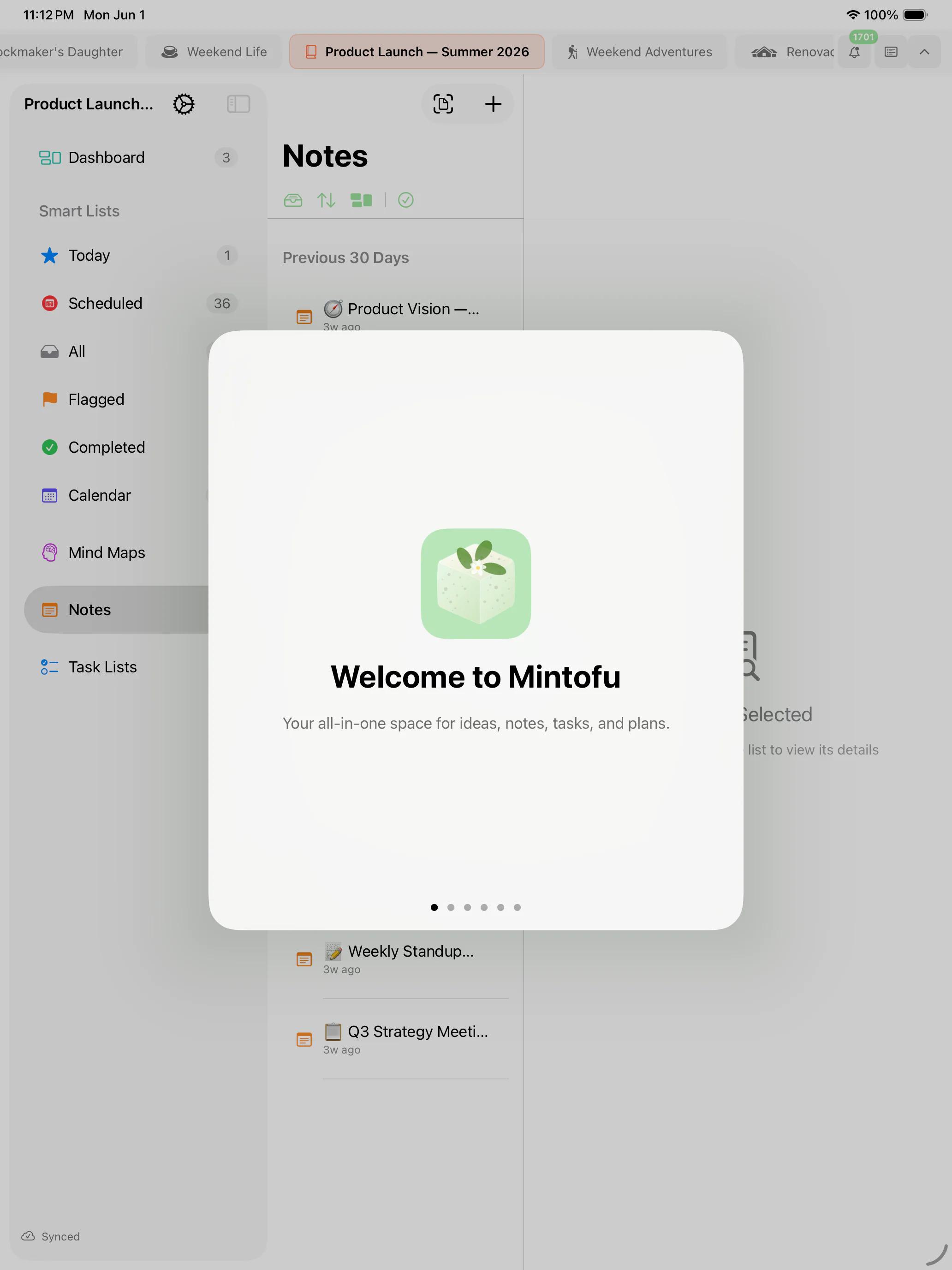 Mintofu showing the same content on iPhone, iPad, and Mac simultaneously
